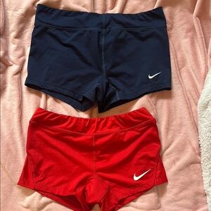 Nike Red and Navy Sports Shorts